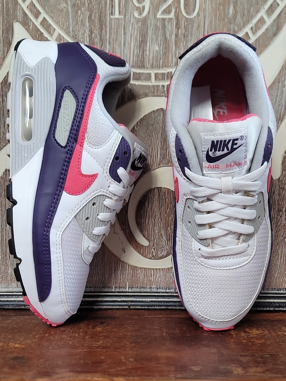 🔥 Nike Wmns Air Max 90 'Egg Plant' Wmms 8.5 (Great Condition) Fast Shipping